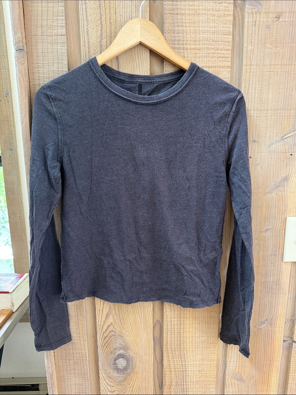 We The Free Long Sleeve Crewneck Tee - Charcoal Black